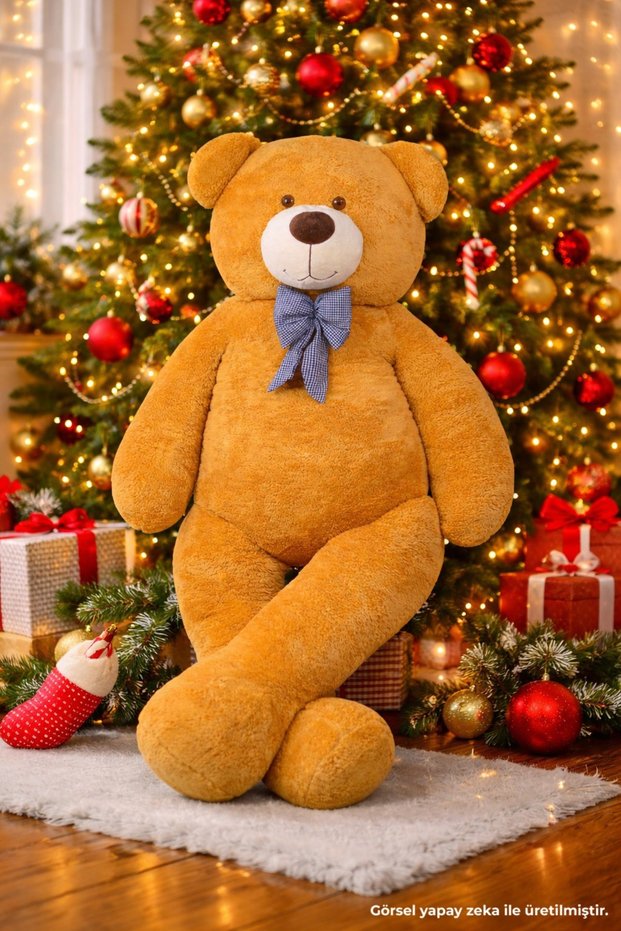 200 cm Giant Teddy Bear with Bow Tie – Big Plush Teddy Bear for Hugging