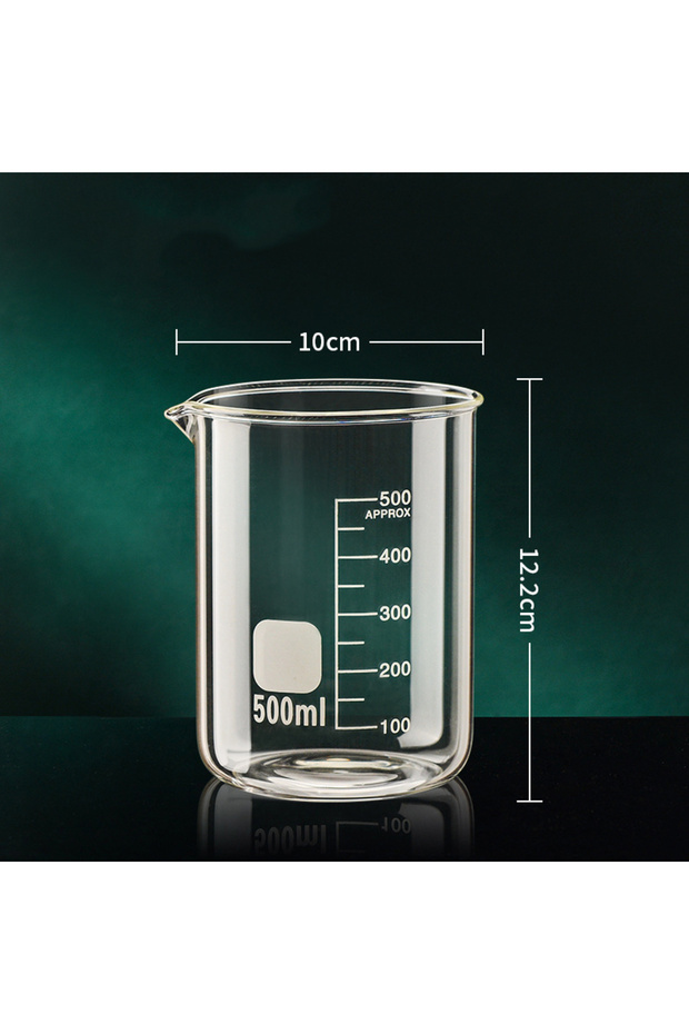 500ml JUSTINLAU 50/100/150/250/500/1000ml High Borosilicate Glass Measuring Cup Clear Scale Cup Labo