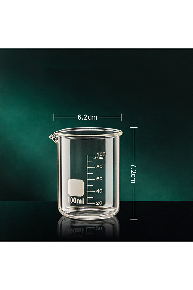 100ml JUSTINLAU 50/100/150/250/500/1000ml High Borosilicate Glass Measuring Cup Clear Scale Cup Labo