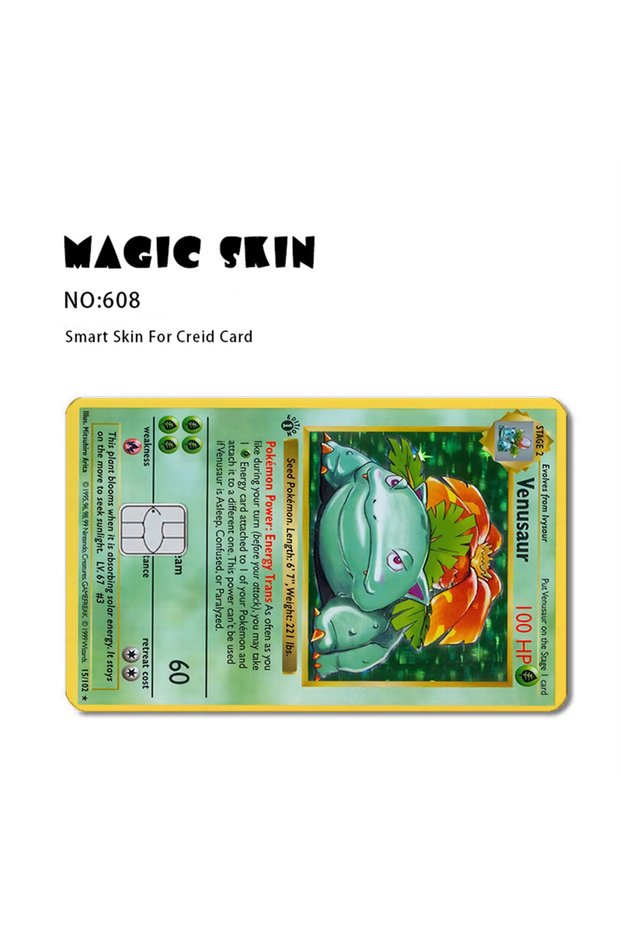 Bandai Small chip 608 Pokemon Cartoon PVC HD Matte Stickers Film Kawaii Pikachu Blastoise Venusaur S