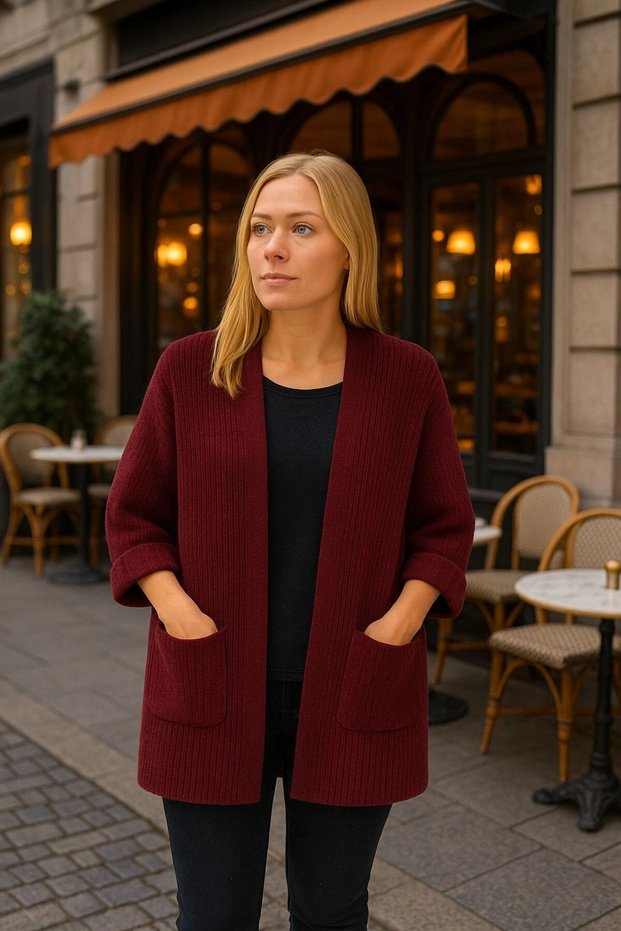 Women's Thick Knitted Soft Yarn Cardigan Cty-Cnd-11397