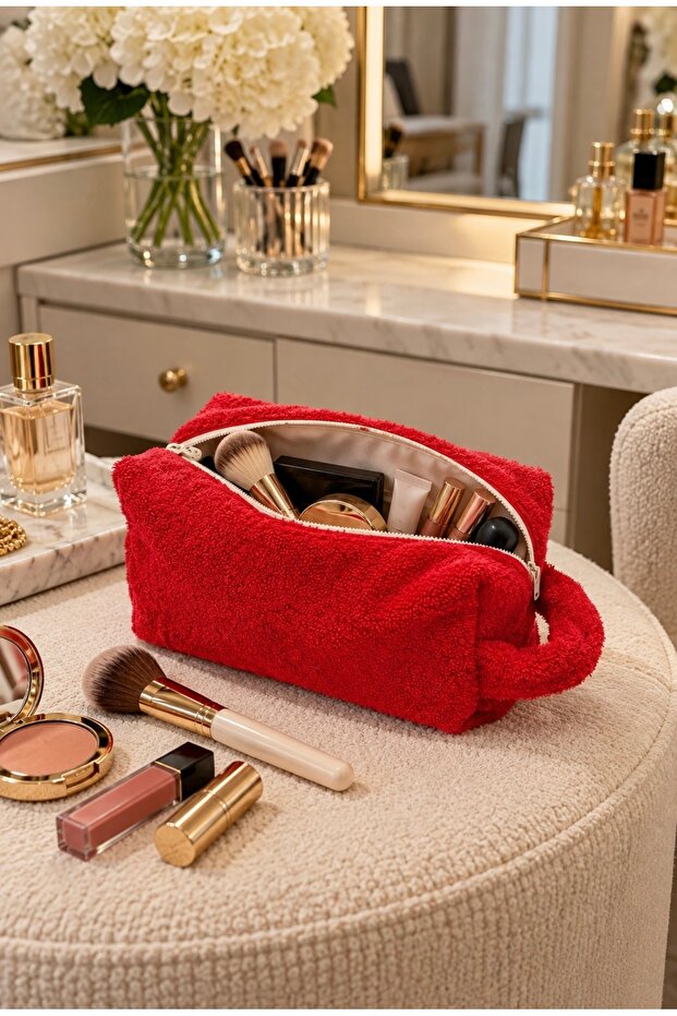 Multi-Purpose Bags, Towel Fabric, Medium Size, Beach, Makeup, Grooming Supplies Organizer Bags