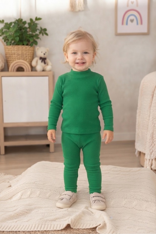 Yesil Children's Baby Tights and Bluz Set Set Bottom and Top Set