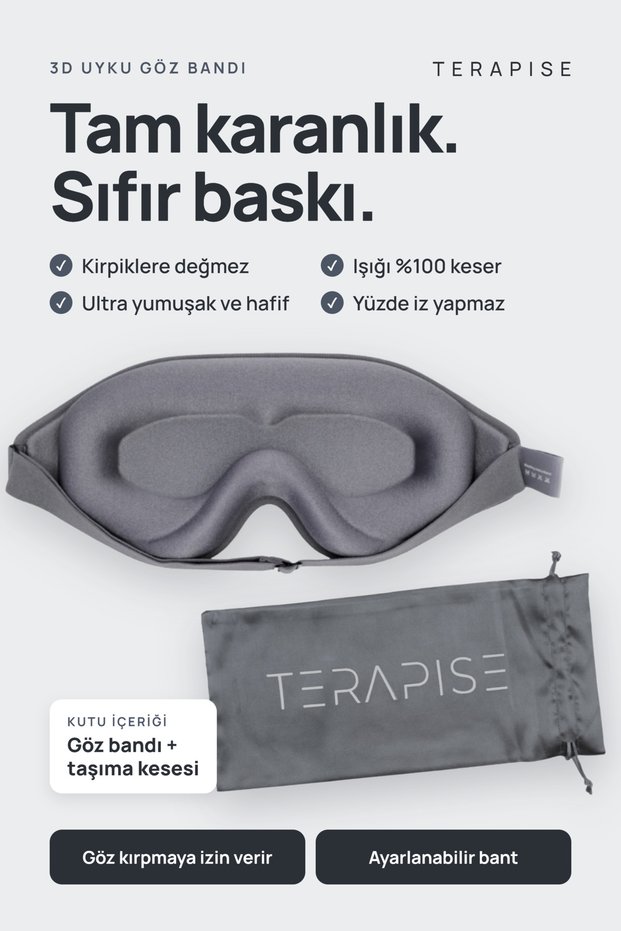 3D Pro Sleep Eye Patch Goggles, Blocks 100% of Light, Does Not Put Pressure on the Eyes Gray