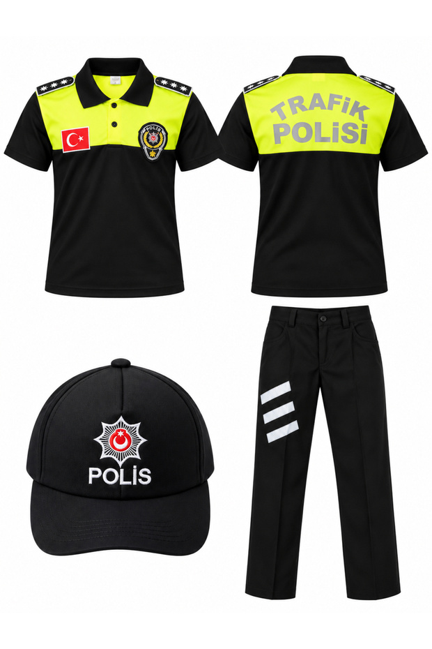 Children's Polo Collar Traffic Police Costume Children's Polo Collar Traffic Police Costume