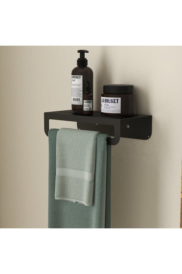 Metal Bathroom Shelf, Towel Holder with Shelf, Towel Holder, Kitchen Toilet Towel Holder