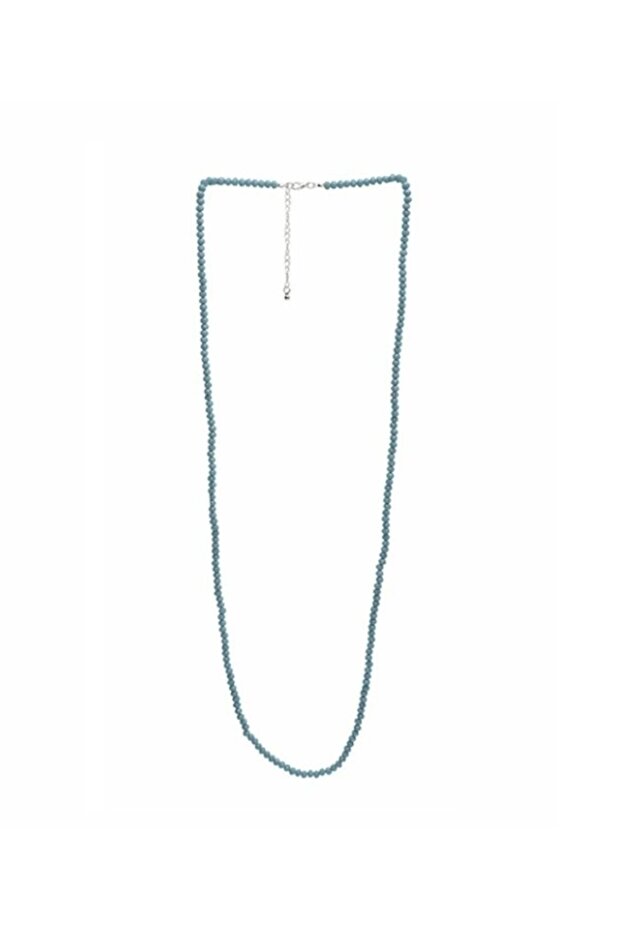 Blue Crystal Stone Women's Long Necklace