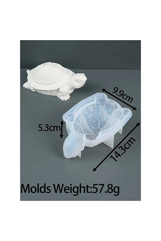 big Stereo Turtle Silicone Candle Mold DIY Handmade Animal Shape Aromath Soap Plaster Resin Craft Ca