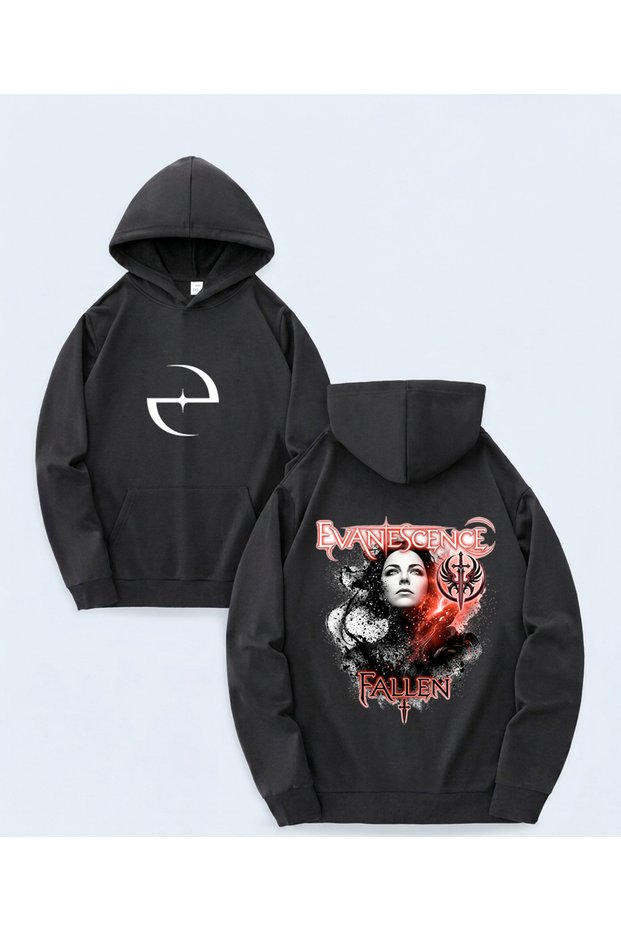 Evanescence Printed New Season Oversize Sweatshirt, 3-Yarn Soft Fabric
