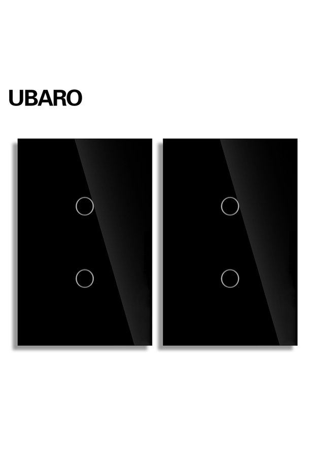 220 V US Standard SKPT-118-BB2Y-2 118*75mm 100-240Vac Touch Switch 2gang 2Way Black Luxury Glass Pan