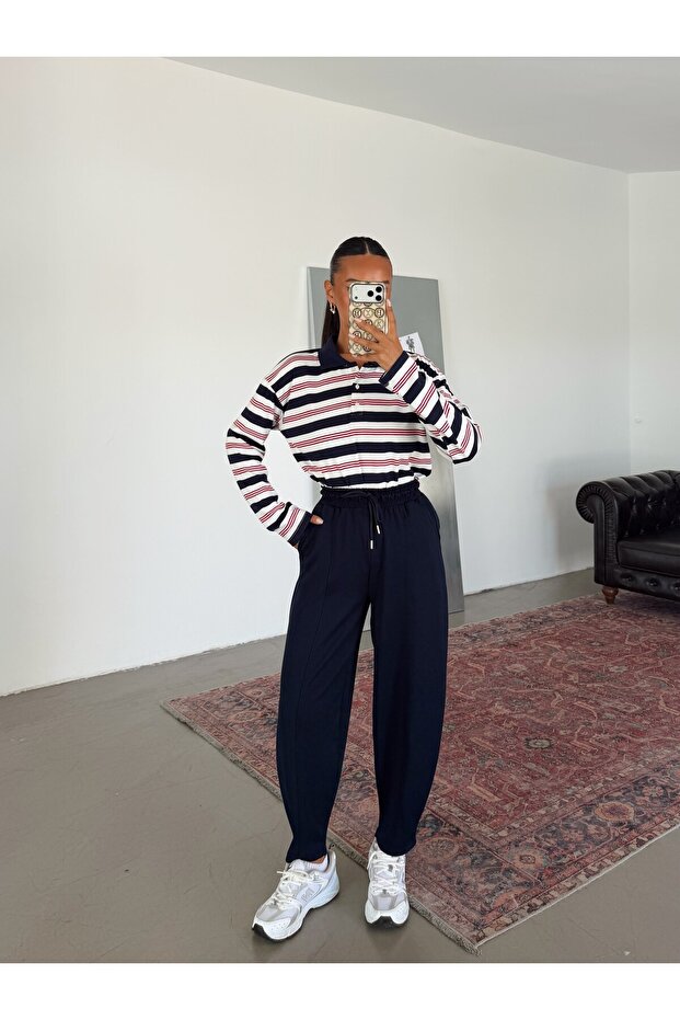 Bel Rubber Balloon Tracksuit - Navy Blue