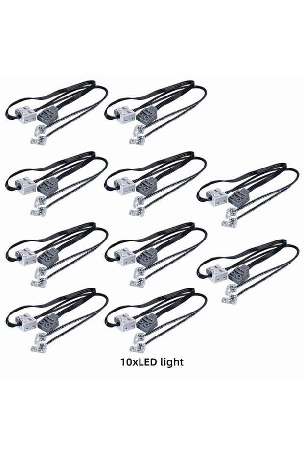 10PCS 1/2/5/10Pcs New MOC Power Functions Parts LED Light Link Line Cable 8870 Car Train Model Light