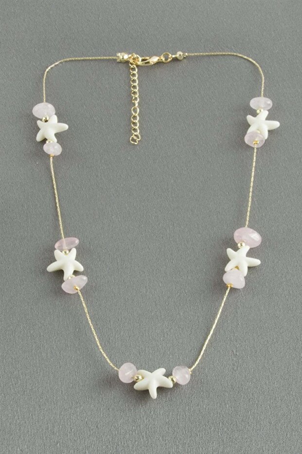 Starfish Cracked Natural Stone Necklace