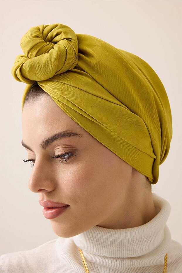 Window Cage Mustard Ramy Jacquard Shawl 70X210
