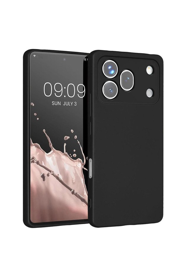 Matte Silicone Case Compatible with Honor 600 Pro 5g Black