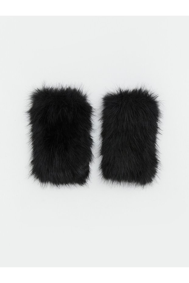 Vizyon New Season Faux Fur Look Women's Fingerless Gloves
