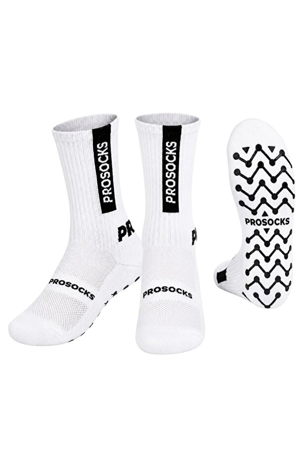Non-Slip Sports 3-Piece Socks White | Breathable, Ankle-Supporting, Strong Grip Socks