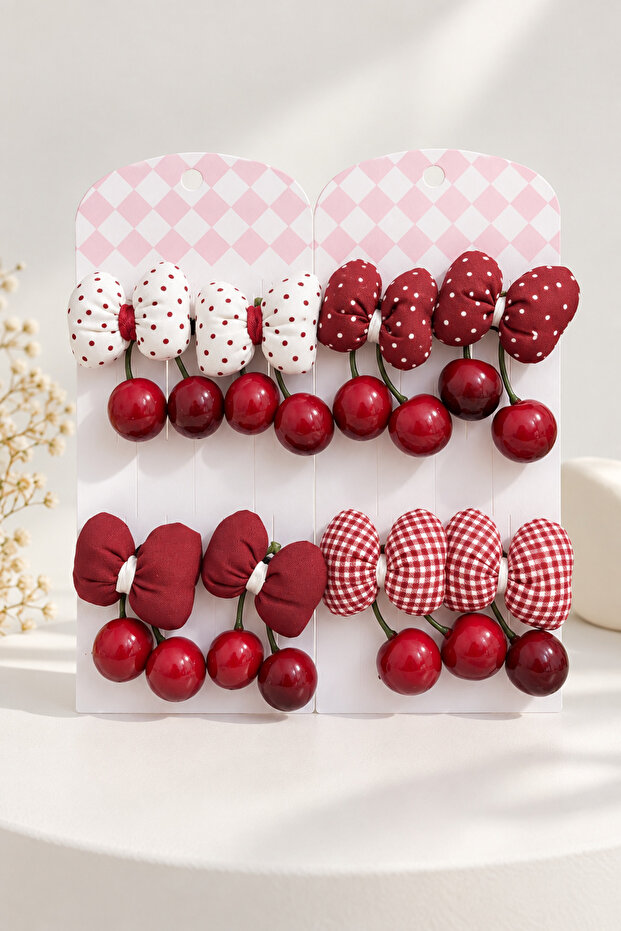 Girls - Baby 2-Piece Bow Model Cherry Buckle Only 2-Piece Shipping Mixed Model
