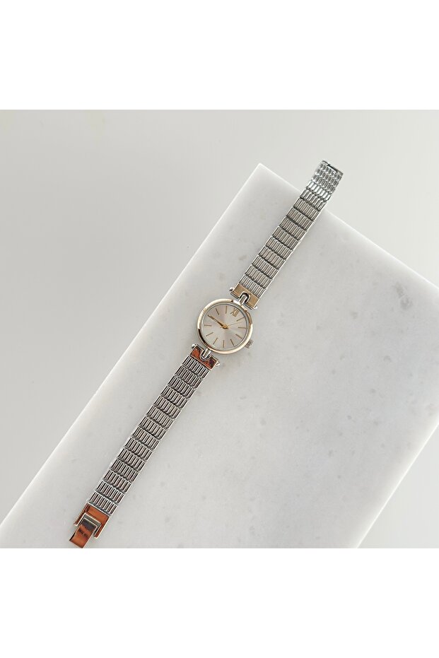 Mapen Gold Silver Watch White