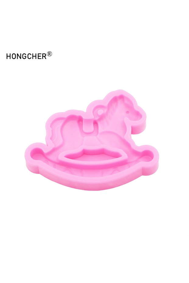 Pink Carousel Aroma Plaster Hanging Silicone Mould with Hole Hangable Plaster Aroma Wax Tablet DIY M