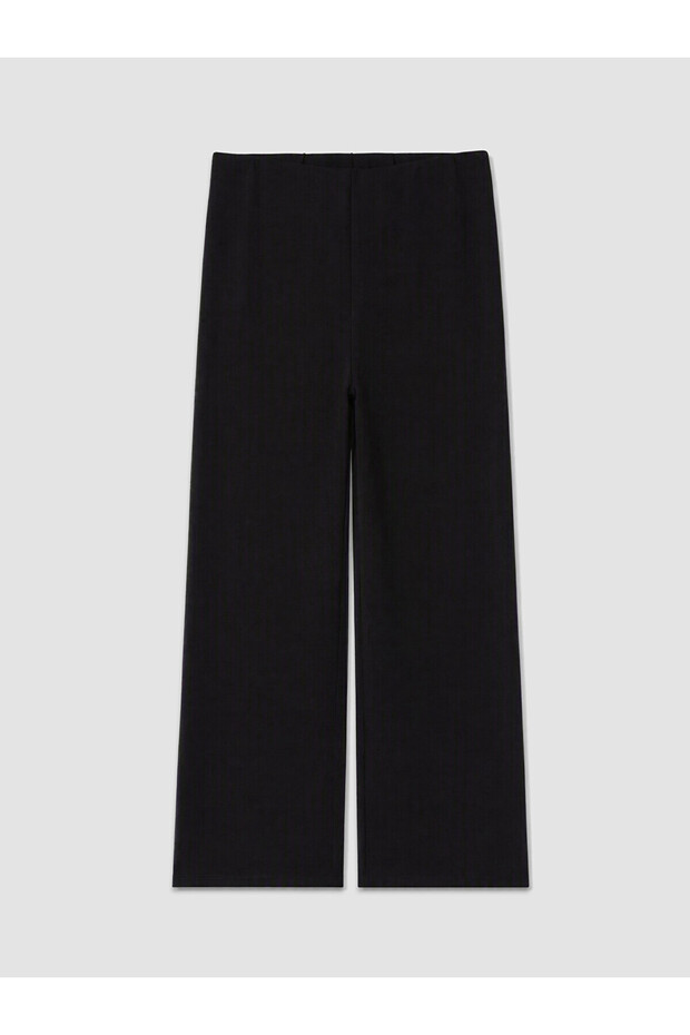 Alita City Lcw Curve Black Interlock Straight Narrow & Slim Women's Pants with a Difference