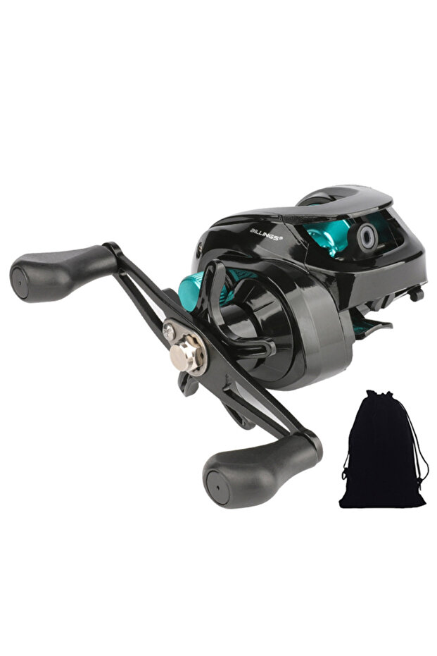 Right Hand Box Baitcasting Reel 6.3:1 8KG Max Drag Fishing Reel for Bass in Ocean Environment Castin
