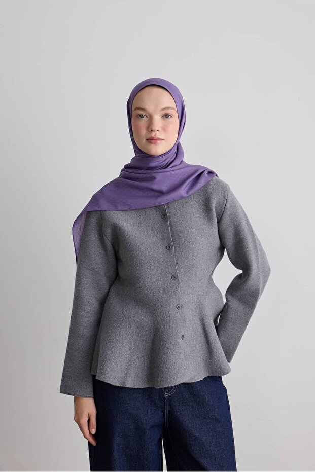 Honeycomb Pattern Silky Jacquard Shawl