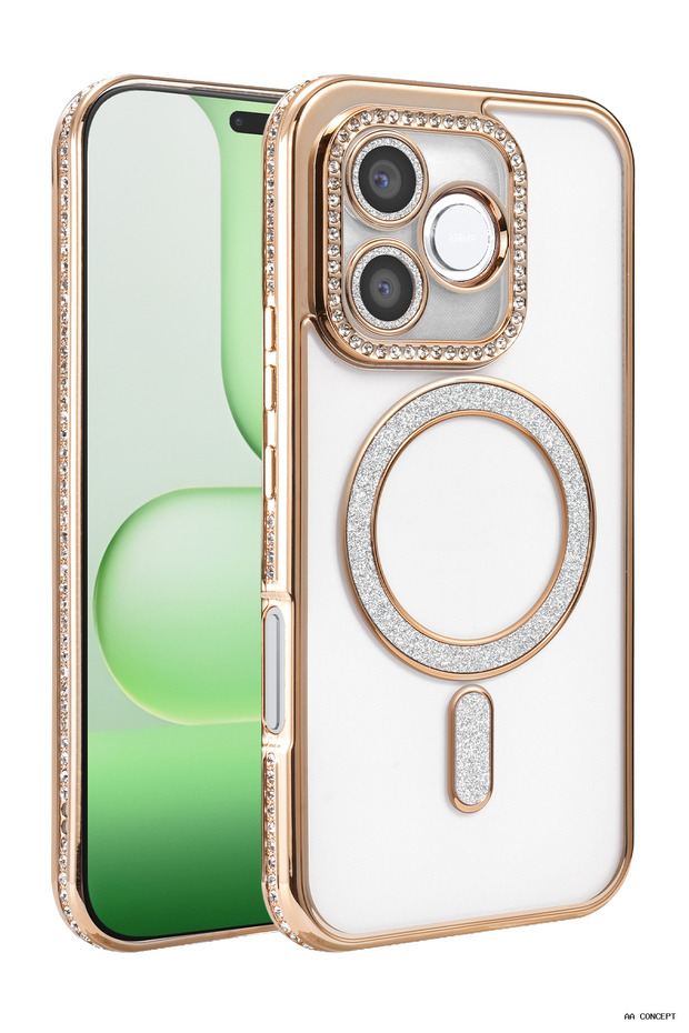 Concepta Newface Honor 600 Lite Joke Simli Magneticsafe Case (92001) - Gold