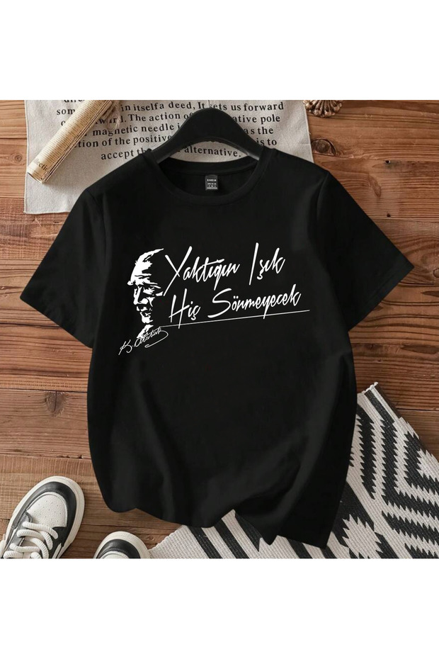 Atatürk Printed Oversize Crew Neck Unisex Tshirt