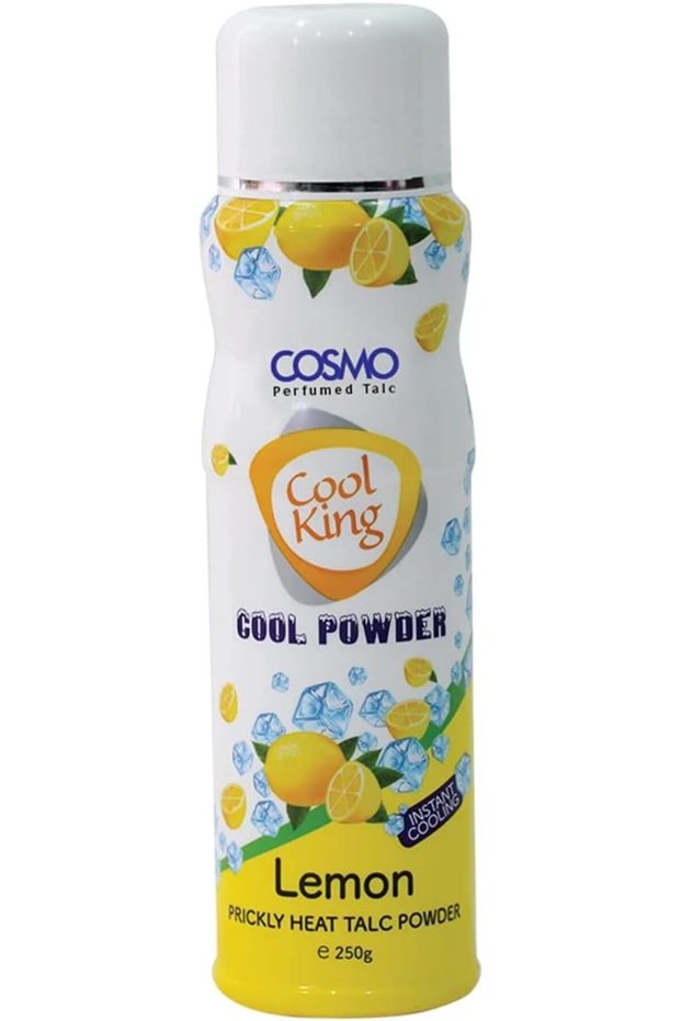 Cool King Lemon Perfumed Prickly Heat Talc Powder 250G, Cool Powders, Sweat Free