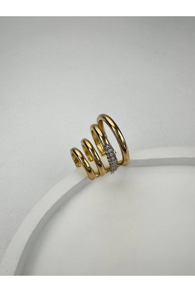Multi view gold silver cartilage earrings