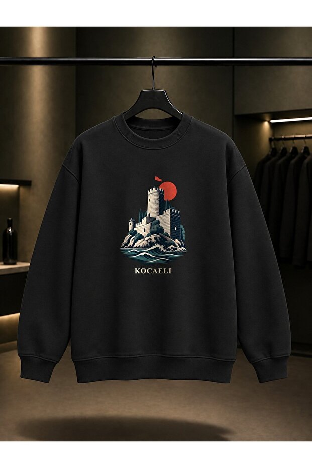 Kocaeli Eskihisar Castle Printed Unisex 100% Cotton Sweatshirt