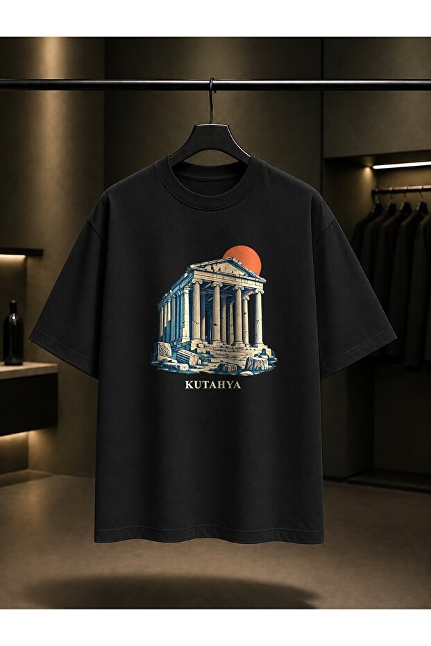 Kütahya Aizanoi Zeus Temple Printed Unisex 100% Cotton T-Shirt