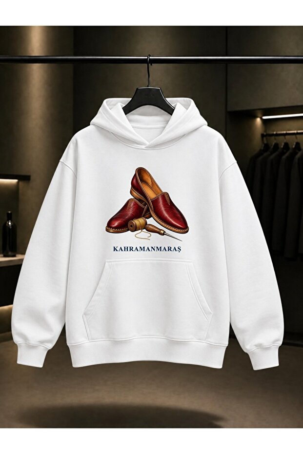 Kahramanmaraş Yemeni Printed Unisex 100% Cotton Hooded Sweatshirt