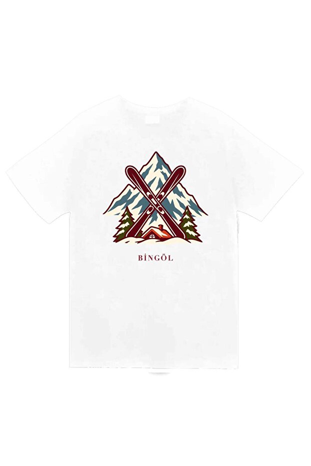 Bingöl Hesarek Ski Resort Printed Unisex 100% Cotton T-Shirt