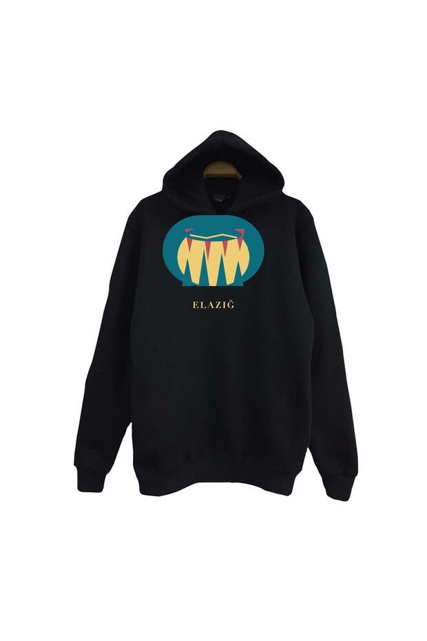 Elazığ Ice Cave Printed Unisex 100% Cotton Hooded Sweatshirt