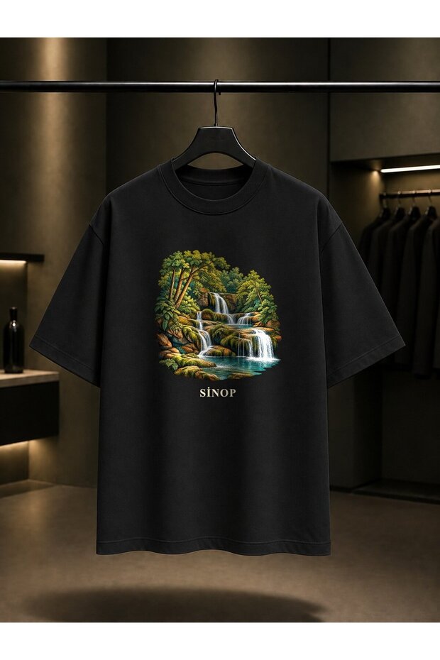Sinop Erfelek Waterfalls Printed Unisex 100% Cotton T-Shirt