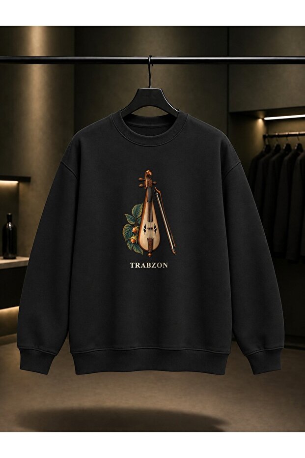 Trabzon Kemençe Printed Unisex 100% Cotton Sweatshirt