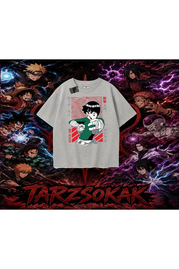 Rock Lee Naruto Anime Character Oversize Unisex T-Shirt White