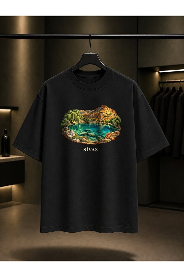 Sivas Gökpınar Lake Printed Unisex 100% Cotton T-Shirt