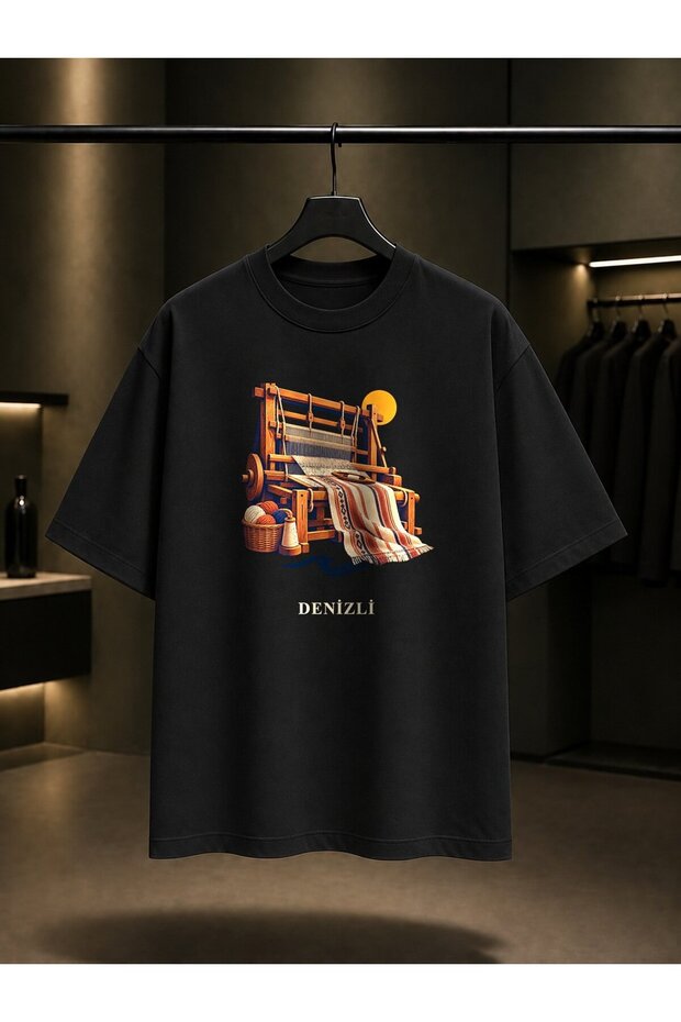 Denizli Buldan Woven Printed Unisex 100% Cotton T-Shirt