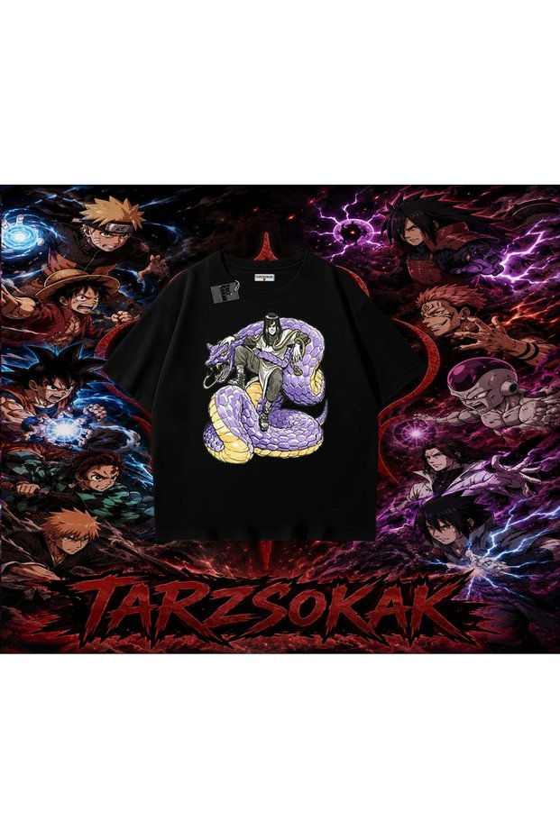 Orochimaru Naruto Anime Character Oversize Unisex T-Shirt White