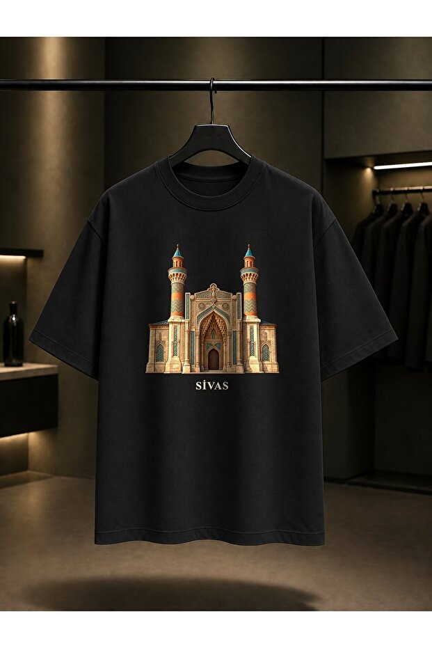 Sivas Gök Medrese Printed Unisex 100% Cotton T-Shirt