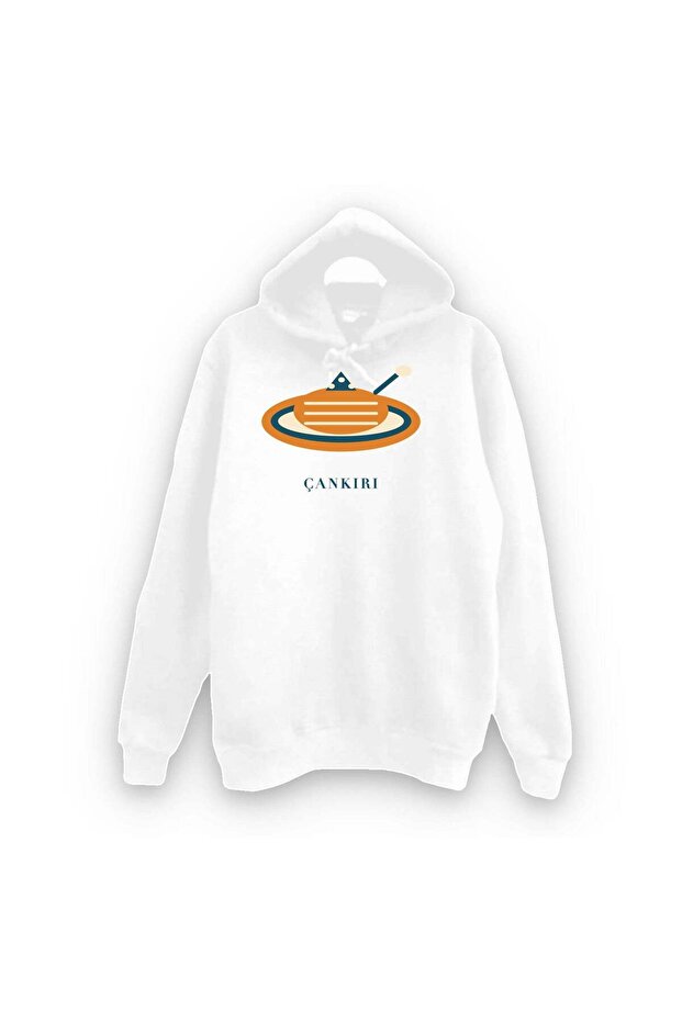 Çankırı Höşmerim Dessert Printed Unisex 100% Cotton Hooded Sweatshirt