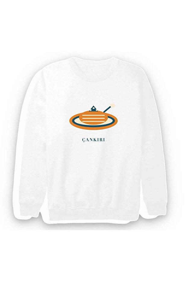 Çankırı Höşmerim Dessert Printed Unisex 100% Cotton Sweatshirt