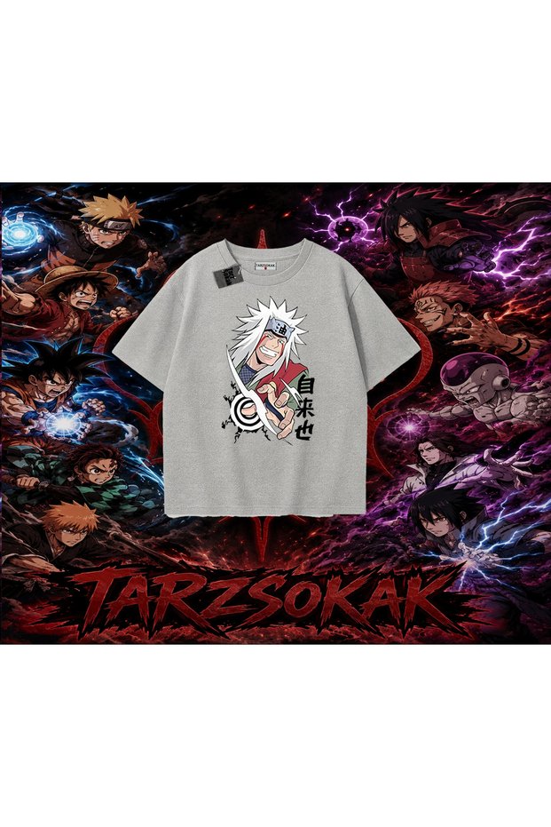 Jiraiya Naruto Anime Character Oversize Unisex T-Shirt White