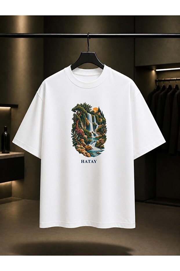 Hatay Harbiye Waterfalls Printed Unisex 100% Cotton T-Shirt