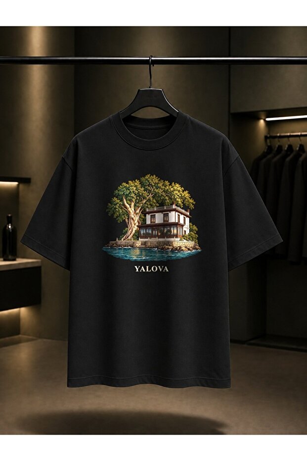 Yalova Walking Pavilion Printed Unisex 100% Cotton T-Shirt