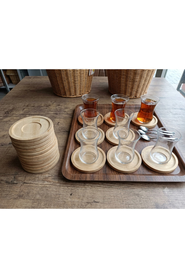 Bambu çay tabağı 12 li