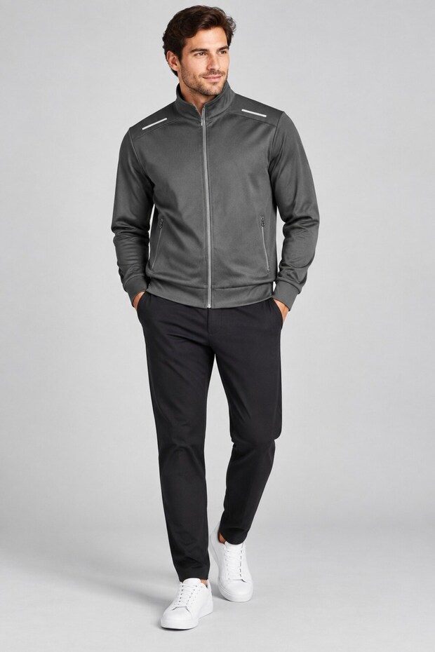 Unc0310 Zippered Tracksuit Jacket Licharli Polyester